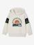 Sweat garçon à capuche motif placé blanc+blanc chiné+marine+noix de pécan+vert sauge 6 - vertbaudet enfant 