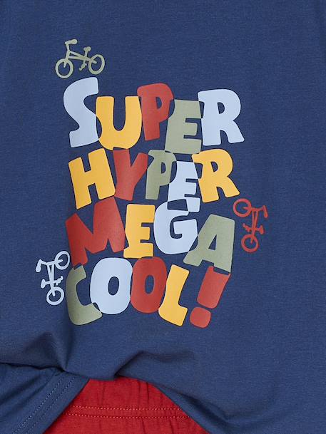 Lot de 3 pyjamas garçon vélo bleu océan 7 - vertbaudet enfant 