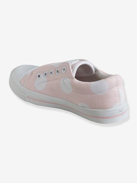 Tennis élastiquées fille en toile ROSE 3 - vertbaudet enfant 