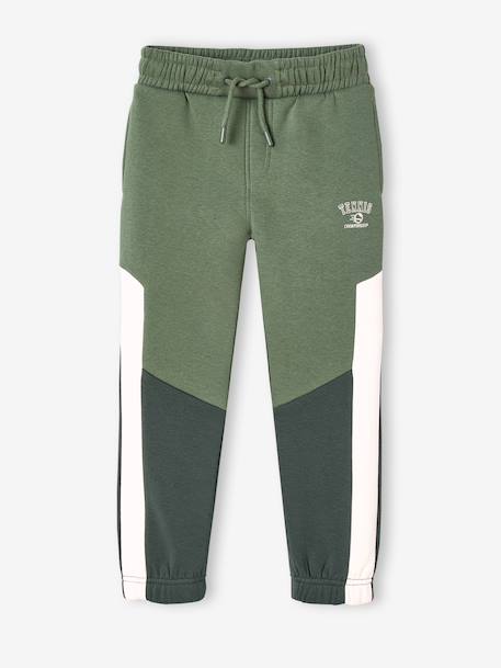 Pantalon de Jogging Color Block Garçon vert sapin 3 - vertbaudet enfant 