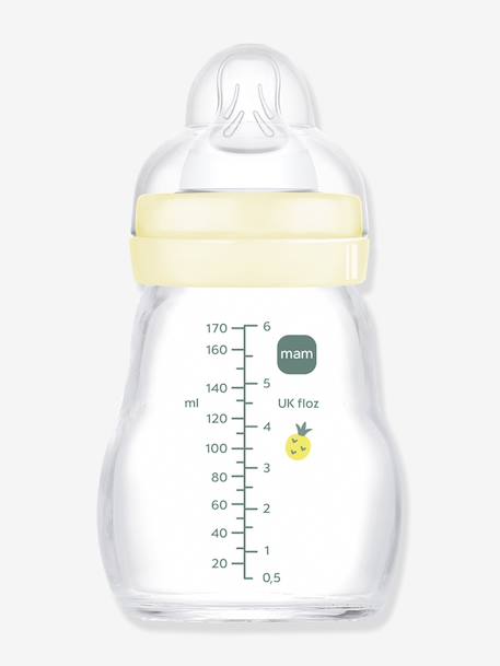 Biberon verre 170 ml Feel Good débit 1 beige+BLEU 2 - vertbaudet enfant 