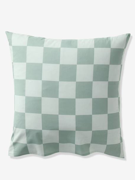 Parure housse de couette + taie d'oreiller enfant ROCK MUSIC, avec coton recyclé vert sauge 7 - vertbaudet enfant 