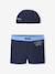 Ensemble de bain boxer + bonnet garçon encre 1 - vertbaudet enfant 