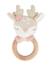 Hochet peluche faon ella, anneau dentition bois Faon+Faon ella+Singe 7 - vertbaudet enfant 