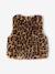 Gilet sans manches fille fausse fourrure BLANC CLAIR UNI+marron imprimé 12 - vertbaudet enfant 