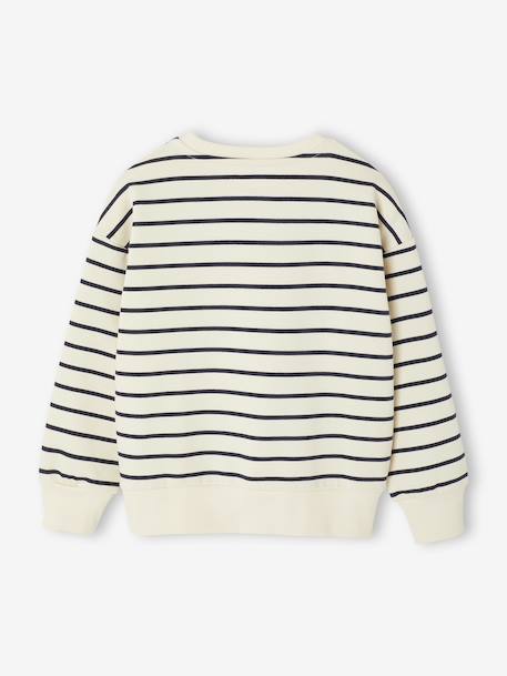 Sweat chien imprimé garçon rayé blanc+tomette 2 - vertbaudet enfant 