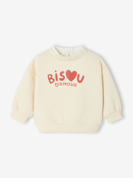 Ensemble sweat-shirt et jean large bébé vanille 5 - vertbaudet enfant 