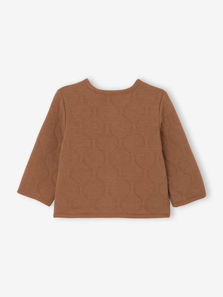 Cardigan matelassé bébé pressionné caramel 2 - vertbaudet enfant 