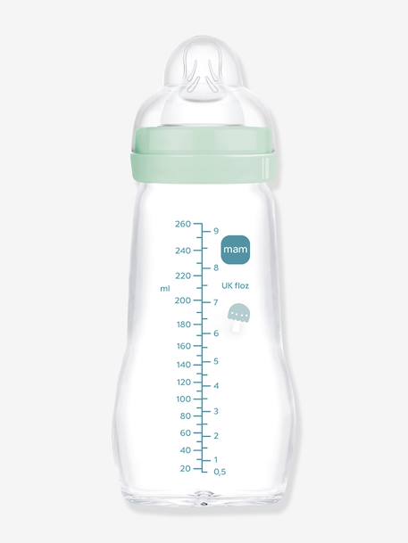 Biberon verre 260 ml Feel Good débit 2 beige+bleu+rose 10 - vertbaudet enfant 