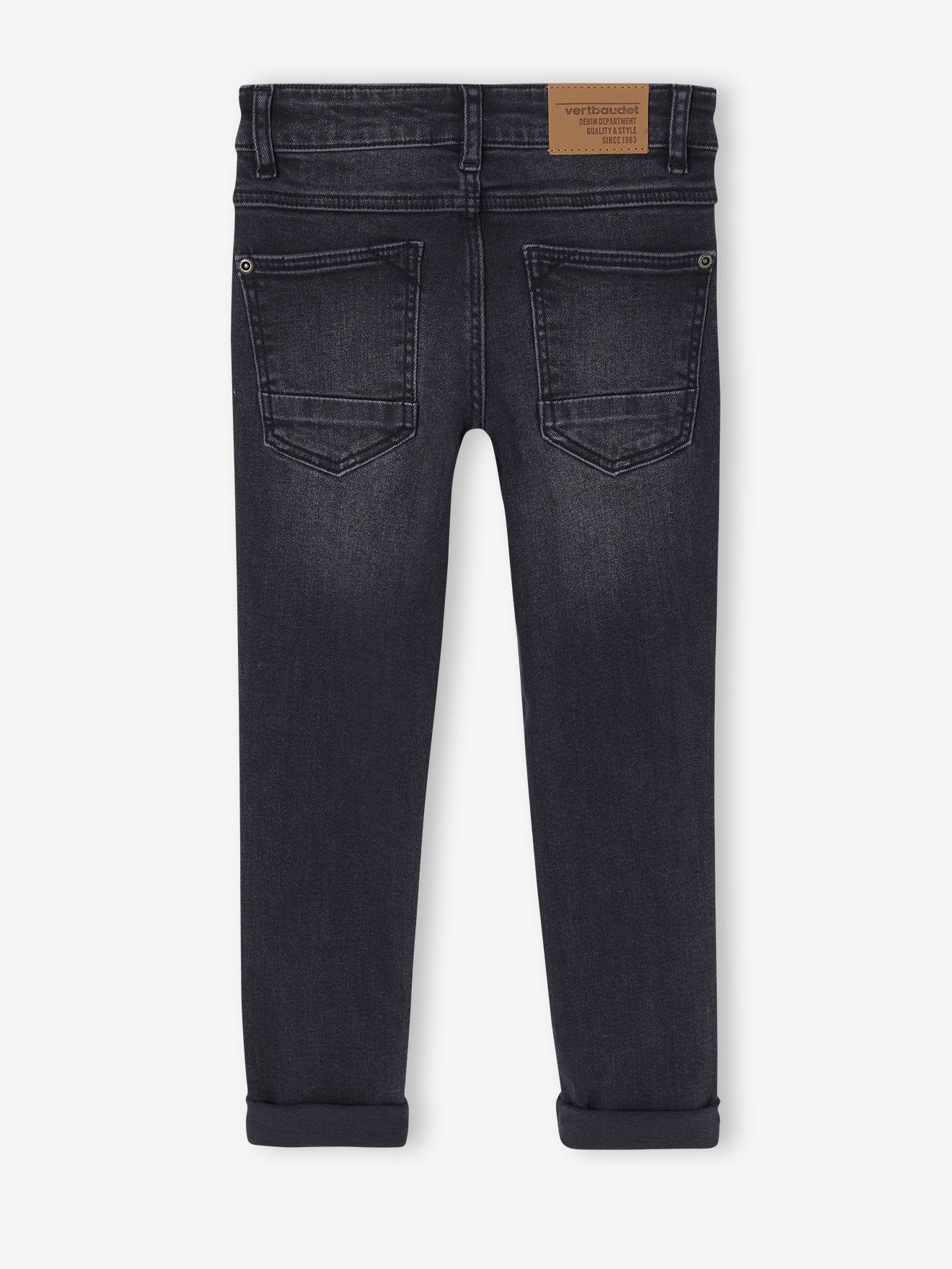 Jean Slim Fille Vertbaudet Morphologik - Coupe Ajustée, Taille Réglable Par élastique, 3 Largeurs De Hanches - Denim Stretch