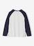 Tee-shirt manches longues contrastées garçon blanc chiné 2 - vertbaudet enfant 