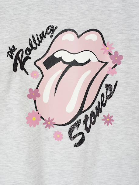 Tee-shirt fille The Rolling Stones gris chiné 3 - vertbaudet enfant 