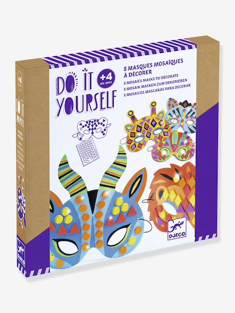 Kit créatif Animaux de la jungle 5 masques multicolore 7 - vertbaudet enfant 