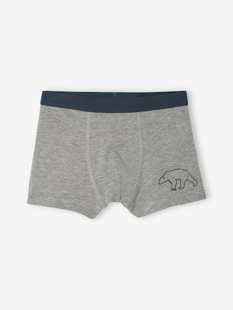 Lot de 7 Boxers Garçon Rayés et Imprimés Ours vert 7 - vertbaudet enfant 