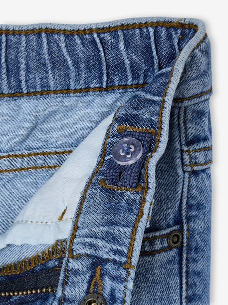 Jean garçon droit large denim brut+stone 11 - vertbaudet enfant 