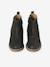 Boots enfant fille cuir zippées noeud fantaisie BLEU FONCE UNI+noir imprimé 10 - vertbaudet enfant 