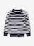 Pull Basics col rond manches longues garçon marine+rayé bleu 6 - vertbaudet enfant 