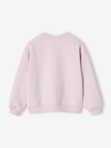 Sweat Reine des neiges Elsa glitter lilas poudré 2 - vertbaudet enfant 