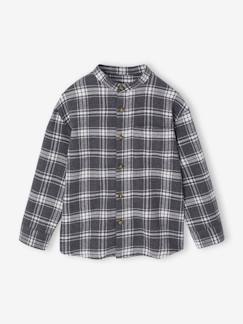 -Chemise flanelle garçon manches longues