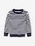 Pull Basics col rond manches longues garçon marine+rayé bleu 7 - vertbaudet enfant 