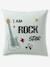 Parure housse de couette + taie d'oreiller enfant ROCK MUSIC, avec coton recyclé vert sauge 6 - vertbaudet enfant 
