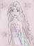 Sweat Reine des neiges Elsa glitter lilas poudré 3 - vertbaudet enfant 