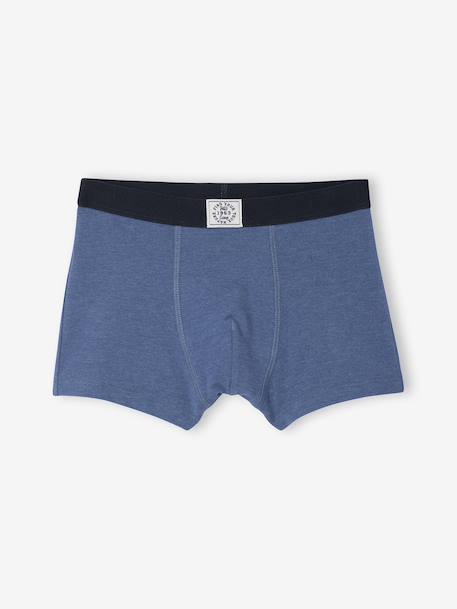 Lot 5 boxers unis garçon bleu 2 - vertbaudet enfant 