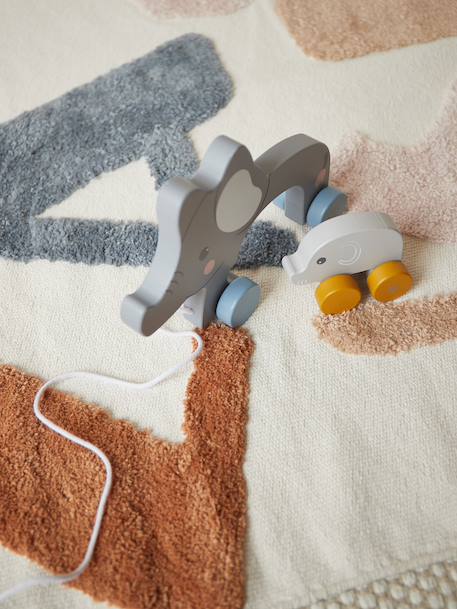 Jouet à tirer en bois éléphants Dinos+Éléphants+Zèbres 10 - vertbaudet enfant 