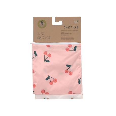 Lot de 2 pochettes à snack happy fruits cerise Multi-coloured 4 - vertbaudet enfant 