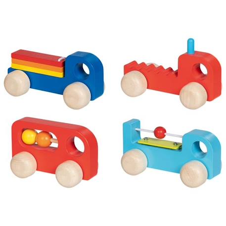 Lot de 4 véhicules à saisir musicaux Multi-coloured 1 - vertbaudet enfant 