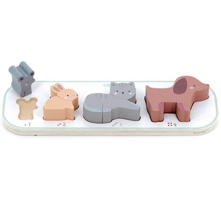 Encastrement j’apprends à compter les animaux Blanc 1 - vertbaudet enfant 