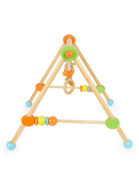 Arche d’éveil bois - arche d'activités Bleu/gris+Orange/bleu+Orange/vert/bleu+Rouge 17 - vertbaudet enfant 