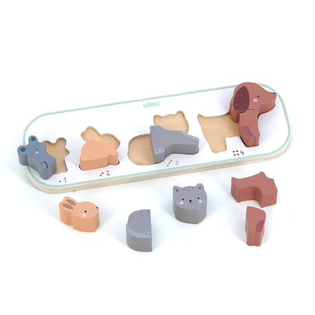 Encastrement j’apprends à compter les animaux Blanc 5 - vertbaudet enfant 