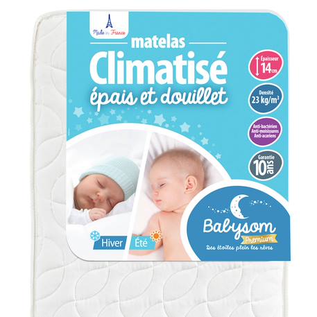 Matelas bébé climatisé | reversible Blanc 1 - vertbaudet enfant 