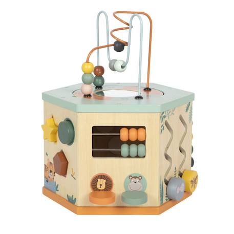 Cube de motricité 7 faces safari Beige 2 - vertbaudet enfant 