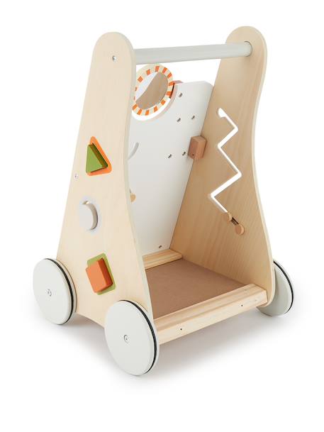 Chariot de marche en bois, noir et blanc Nature 4 - vertbaudet enfant 