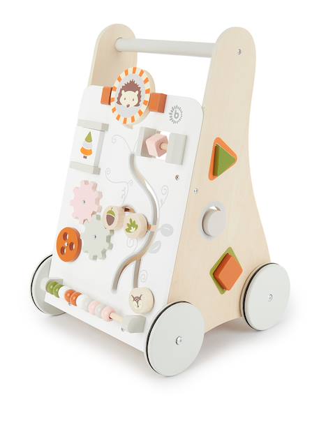 Chariot de marche en bois, noir et blanc Nature 1 - vertbaudet enfant 
