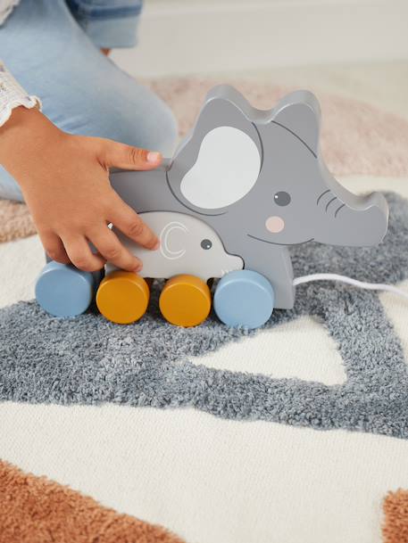 Jouet à tirer en bois éléphants Dinos+Éléphants+Zèbres 8 - vertbaudet enfant 