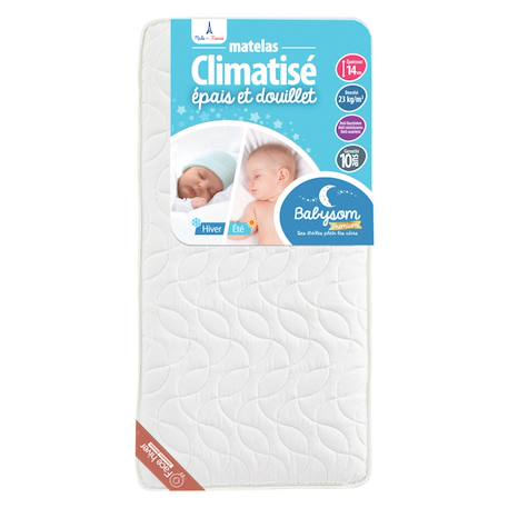 Matelas bébé climatisé | reversible Blanc 2 - vertbaudet enfant 