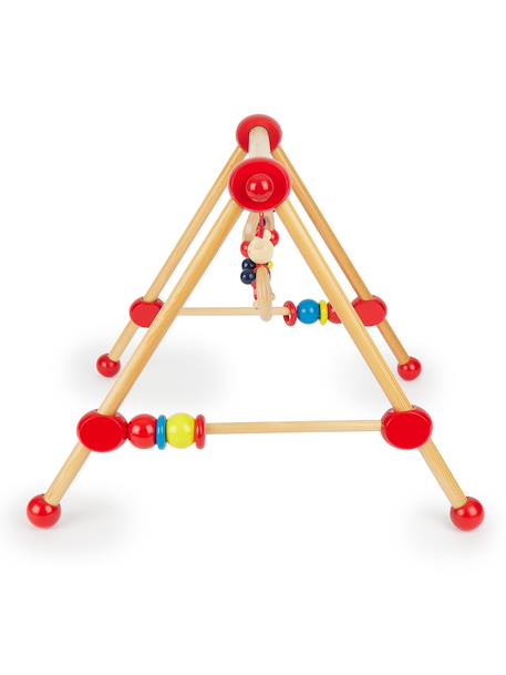 Arche d’éveil bois - arche d'activités Bleu/gris+Orange/bleu+Orange/vert/bleu+Rouge 23 - vertbaudet enfant 