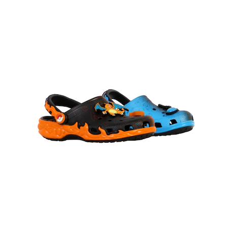 Sabots à enfiler Noir orange 3 - vertbaudet enfant 
