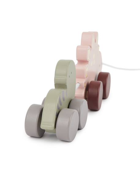 Jouet à tirer en bois éléphants Dinos+Éléphants+Zèbres 6 - vertbaudet enfant 