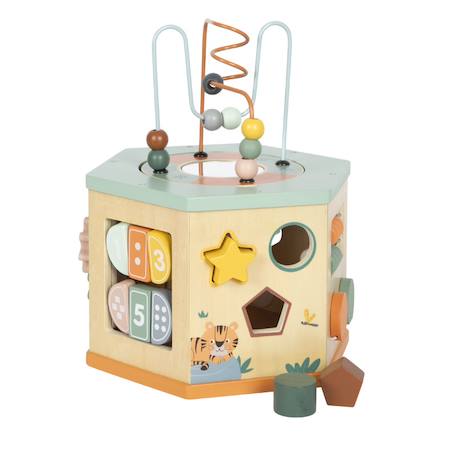 Cube de motricité 7 faces safari Beige 1 - vertbaudet enfant 