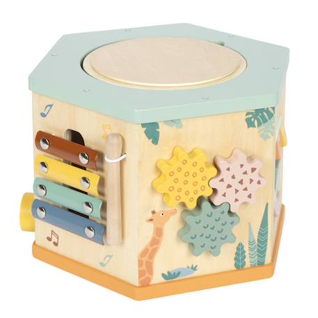 Cube de motricité 7 faces safari Beige 6 - vertbaudet enfant 