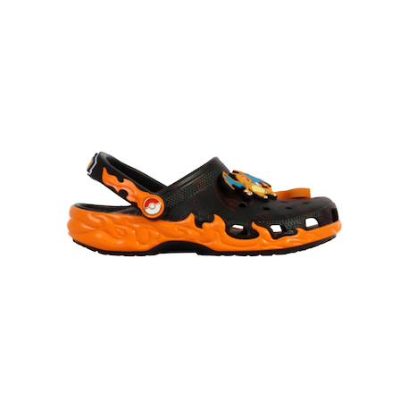 Sabots à enfiler Noir orange 1 - vertbaudet enfant 