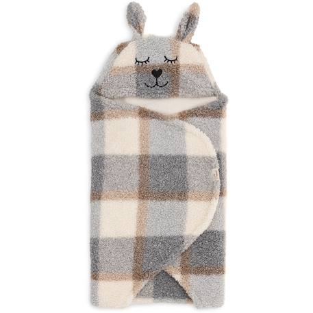 Couverture nomade bunny nougat (100 x 105 cm) Beige+Beige, gris, marron+Biscuit, noir+Ecru, marron+Rose sauvage+Sable, noir 7 - vertbaudet enfant 