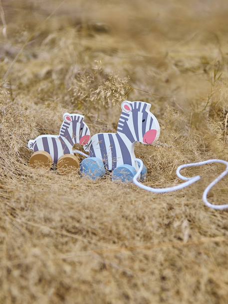 Jouet à tirer en bois éléphants Dinos+Éléphants+Zèbres 15 - vertbaudet enfant 