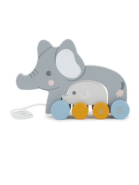 Jouet à tirer en bois éléphants Dinos+Éléphants+Zèbres 7 - vertbaudet enfant 