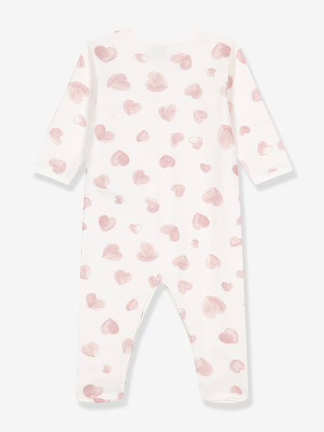 Pyjama bébé en molleton imprimé coeurs bleu clair 2 - vertbaudet enfant 