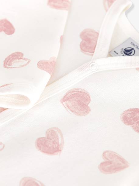 Pyjama bébé en molleton imprimé coeurs bleu clair 3 - vertbaudet enfant 